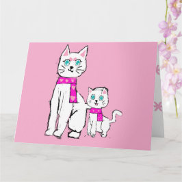 Mamma kitty and Lily Mother Day Karte