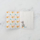 Mamma Kitty Cat with Kitten Danke, dass Sie eine K Karte (Innenseite)