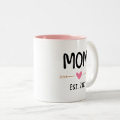 Mamma-Liebe est 2017 Zweifarbige Tasse (VorderseiteRechts)