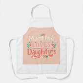 Mamma Lieben Daughters - Pastel Typografy Design Schürze (Vorderseite)