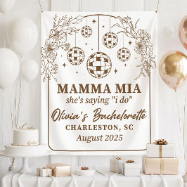 Mamma Mia Bachelorette Party Banner, She's Saying Wandteppich
