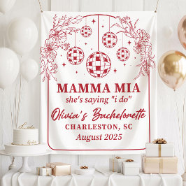 Mamma Mia Bachelorette Party Banner, She's Saying Wandteppich