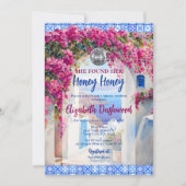 Mamma Mia Blue Tile Diskothek Ball Brautparty Invi Einladung (Vorderseite)