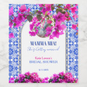 Mamma Mia Brautparty Weinetikett (Einzelnes Label)