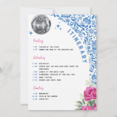 Mamma mia Dancing Queen Bachelorette Itinerary Einladung (Rückseite)