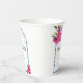 Mamma Mia Floral Mediterrane Babydusche Pappbecher (Rechts)