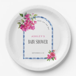 Mamma Mia Floral Mediterrane Babydusche Pappteller