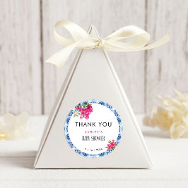 Mamma Mia Floral Mediterrane Babydusche Runder Aufkleber