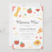 Mamma Mia Italia Brautparty Einladung (Vorderseite)