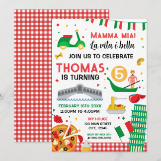 Mamma mia! Italian Birthday Party Einladung