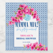 Mamma Mia Junggesellinnen-Abschiedsparty Weinetikett (Einzelnes Label)