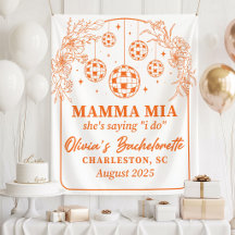 Mamma Mia Junggesellinnenabschied-Banner, Sie sagt