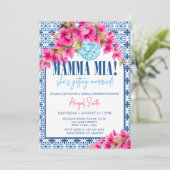 Mamma Mia She's getting married Bridal Shower Einladung (Stehend Vorderseite)