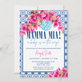 Mamma Mia Sie bekommt ein Baby Baby Shower Einladung