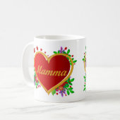 Mamma - Muttertag Kaffeetasse (Vorderseite Links)