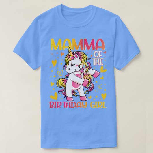 Mamma of the Birthday Girl Flossing Unicorn Mama M T-Shirt (Design vorne)