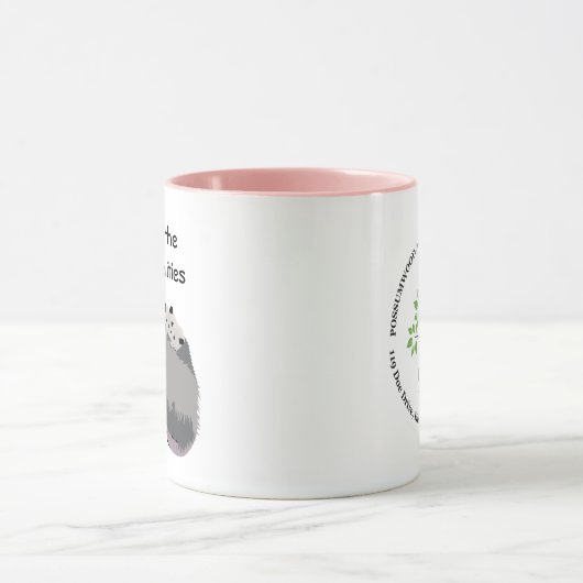 Mamma-Opossum u. Familien-Tasse Tasse (Zentrum)