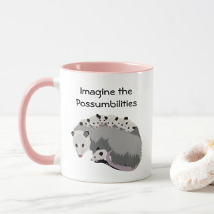 Mamma-Opossum u. Familien-Tasse Tasse