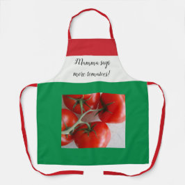 Mamma sagt mehr Tomaten italienische Flagge Schürze
