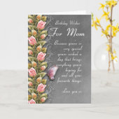 Mammageburtstagskarte - Geburtstagskarte mit Rosen Karte (Gelbe Blume)