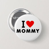 Mammaherzmama-Textmitteilungs-Muttersymbol der Button (Vorne & Hinten)