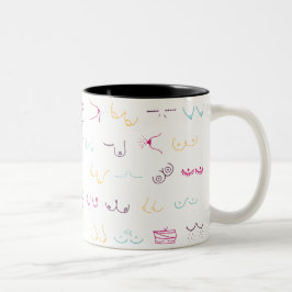 Mammaries - Regenbogen Zweifarbige Tasse