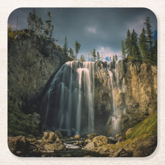 Mammatocumulus-Wolken bei Sonnenuntergang Rechteckiger Pappuntersetzer (Vorderseite)