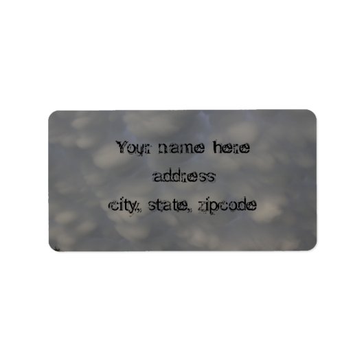 Mammatus Cloud Address Labels Adressaufkleber (Vorne)