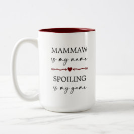 Mammaw ist mein Name Spoiling ist mein Spiel Foto  Zweifarbige Tasse