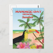 Mammee Bay Beach Jamaica Reiseplakat Postkarte (Vorne/Hinten)