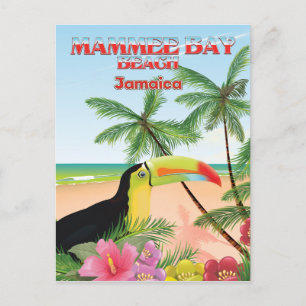 Mammee Bay Beach Jamaica Reiseplakat Postkarte