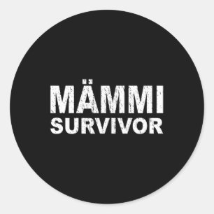 MÄmmi Survivor Funny Odd Finland Oaster Food Happy Runder Aufkleber