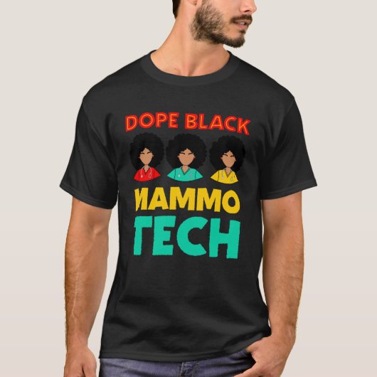Mammo Tech Black Mammography Techniker Krass Tech T-Shirt (Vorderseite)