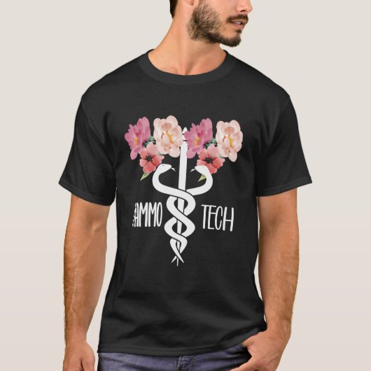 Mammo Tech Caduceus Mammographie Technologe T-Shirt (Vorderseite)