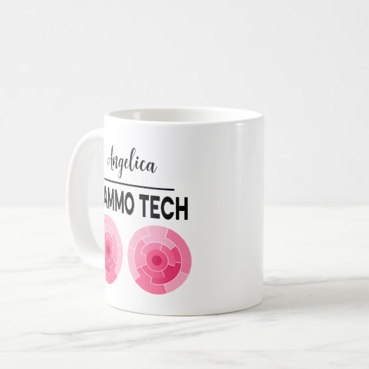 MAMMO TECH Personalisierter Name Röntgenassistent Kaffeetasse (Vorderseite Links)