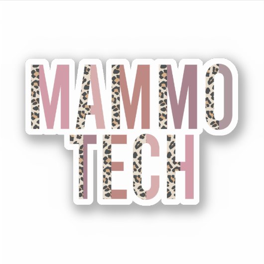 Mammo-Technologe, Mammo Tech, Mammographie-Techs Aufkleber (Vorderseite)