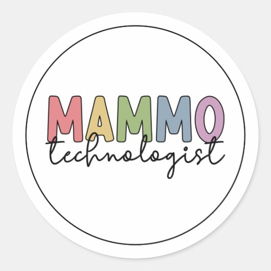 Mammo Technologe Mammographie Technician Geschenk Runder Aufkleber (Vorderseite)