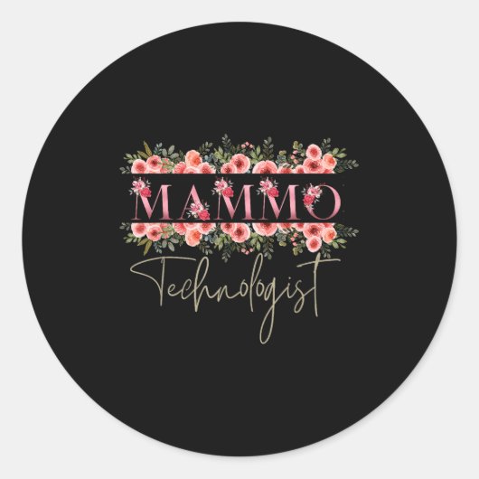 Mammo-Technologe Mammographie-Techniker Runder Aufkleber (Vorderseite)