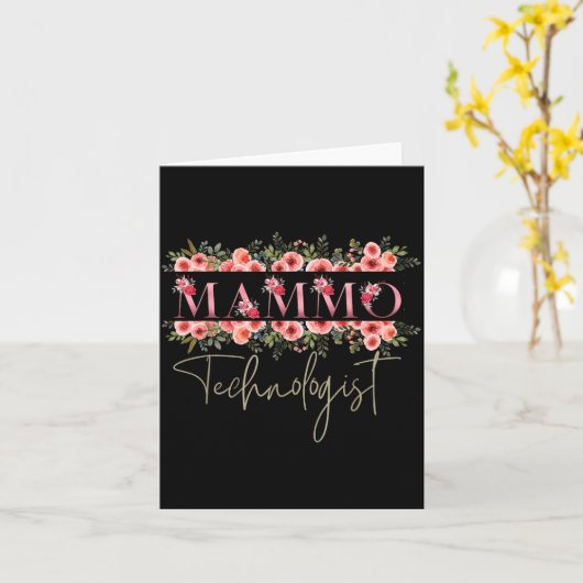 Mammo Technologist Mammography Tech Karte (Gelbe Blume)