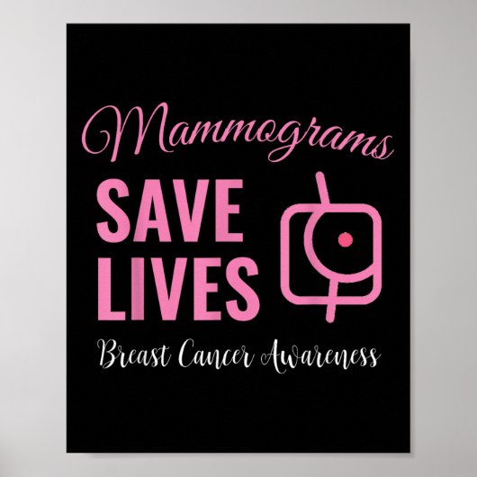Mammogramme Rettete Brustkrebs-Bewusstsein Poster (Vorne)
