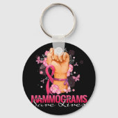 Mammogramme Rettete Brustkrebs-Bewusstsein Schlüsselanhänger (Vorderseite)