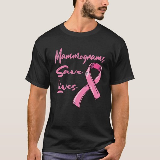 Mammogramme Rettete Brustkrebs-Bewusstsein T-Shirt (Vorderseite)