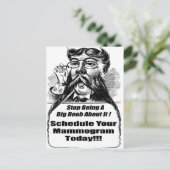 Mammogramme zum Brustkrebs Postkarte (Stehend Vorderseite)