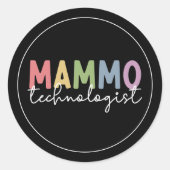 Mammographie Technologin Mammo Radiology Runder Aufkleber (Vorderseite)