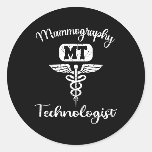 Mammographie Techs Technologe Mammo Technologe Runder Aufkleber (Vorderseite)
