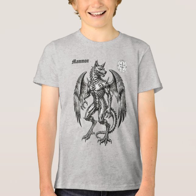 Mammon Infernaler Reichtum Unleashed Tri-Blend Shirt (Vorderseite)