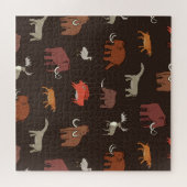 Mammoth Ära: prähistorisches, thematisches Muster. Puzzle (Horizontal)