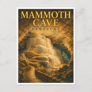 Mammoth Cave Kentucky Frozen Niagara GeoSaga Postkarte