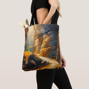 Mammoth Cave Kentucky Vintage Reise Illustration Tasche