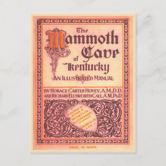 Mammoth Cave Kentucky Vintager Buchcover Postkarte (Vorderseite)